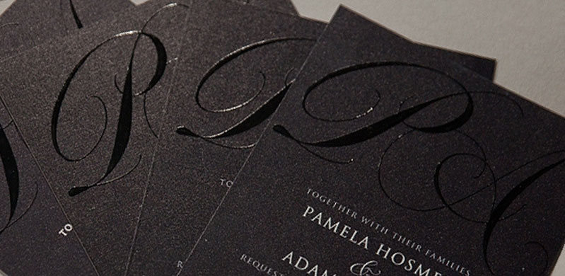 Monogram UV Printing Invitation